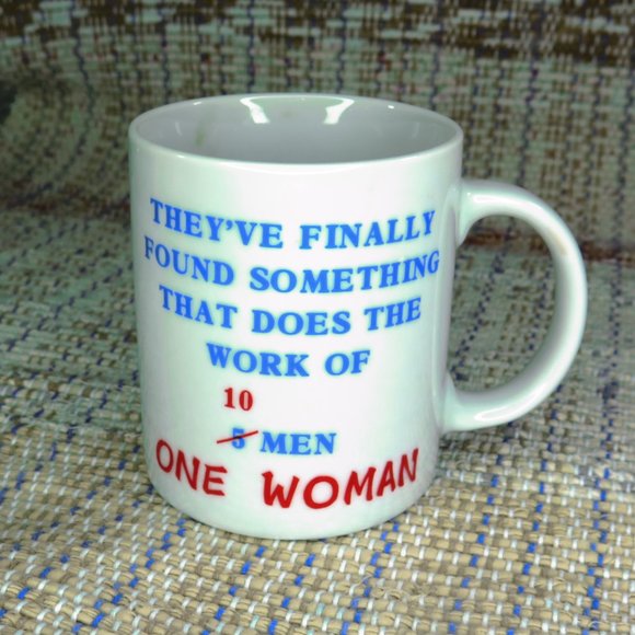 Vintage “Work of 10 Men...” Coffee Mug Cup - Picture 3 of 6